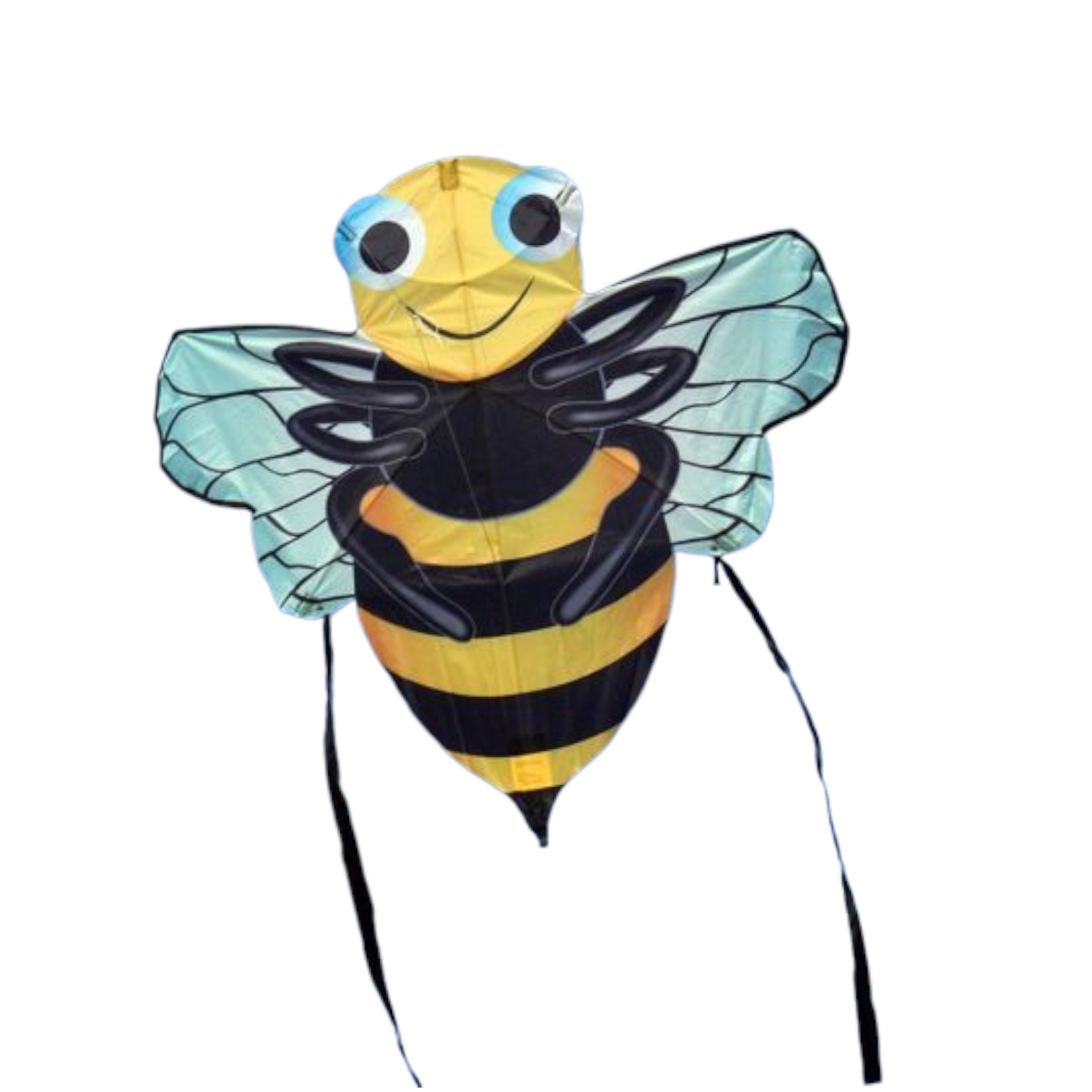 X-Kites SkyBugz Kites - Einleiner-Drachen/Kinderdrachen (1-Leiner) rtf (flugfertig) Biene 86 cm x 85 cm gelb/schwarz